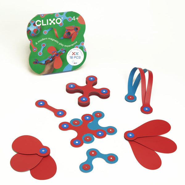 Clixo Itsy Magnetic Pack in Flamingo & Turquoise