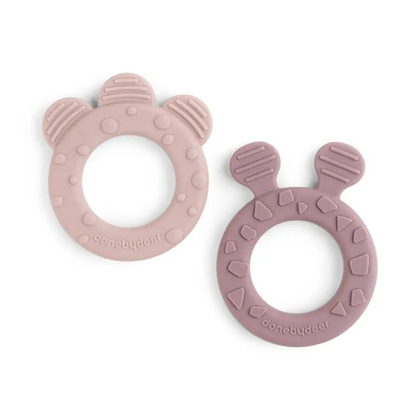 Done by Deer Teether Powder 2-pack 100% silicone