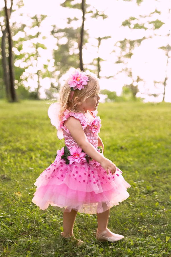 Great Pretenders - Pink Fairy Blooms Dress with Headband and Wings