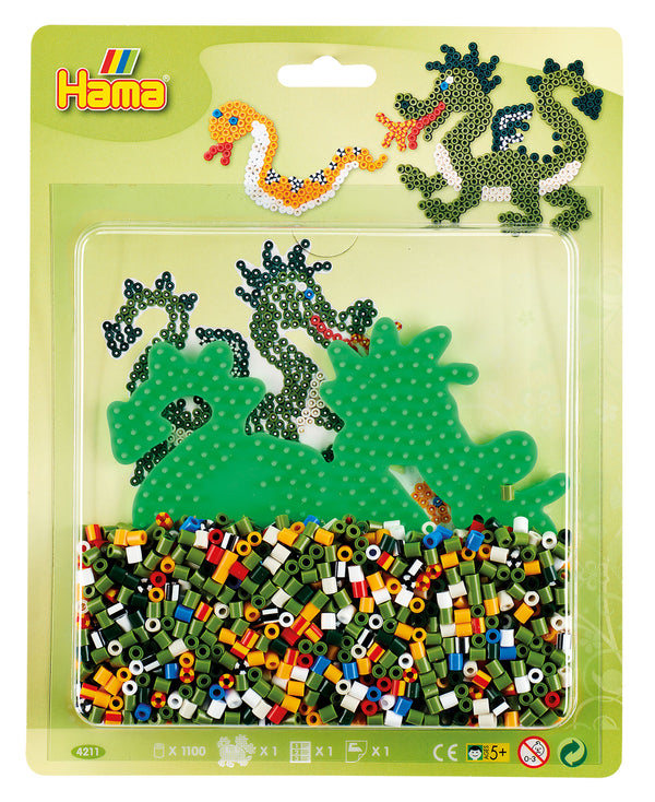 Hama Beads - Large Blister Pack 1,100 Beads Dragon