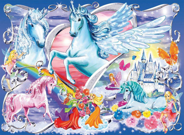 Ravensburger - Amazing Unicorns, 100 Piece Glitter Puzzle