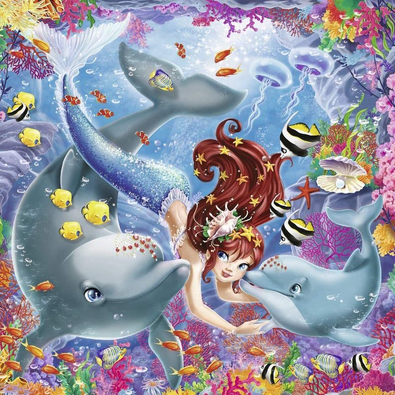 Ravensburger - Charming Mermaids, 3 x 49 Piece Jigsaw Puzzles