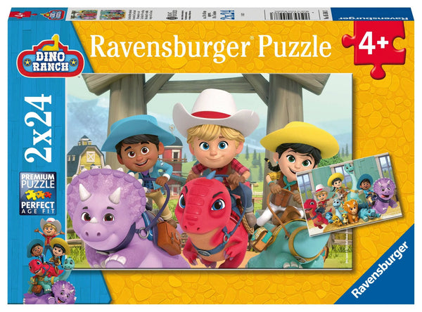 Ravensburger -  Dino Ranch Friendship, 2 x 24 Piece Jigsaw Puzzles
