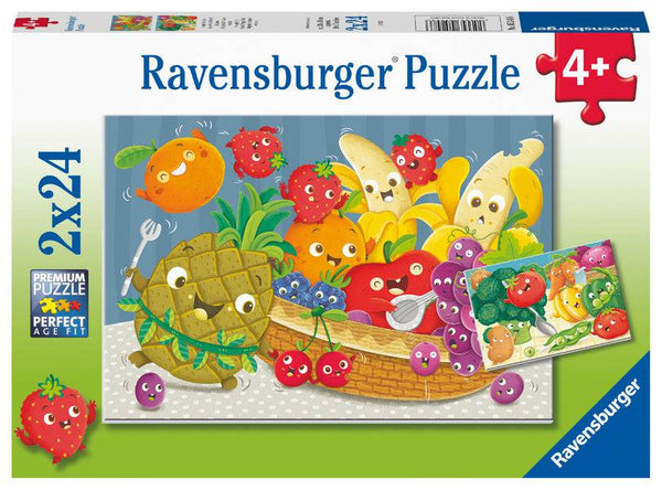 Ravensburger - Jigsaw Puzzle 2 x 24-Pieces, Fruit and Veggie Fun