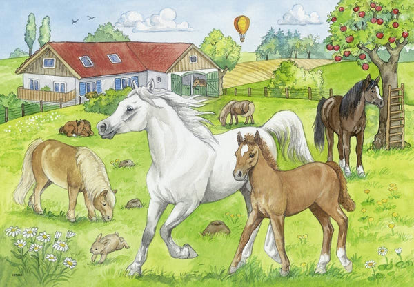 Ravensburger - Jigsaw Puzzle, 2 x 24 Pieces, At the Stables