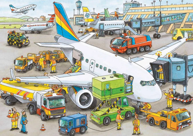 Ravensburger - Jigsaw Puzzle 35-Pieces , Busy Airport