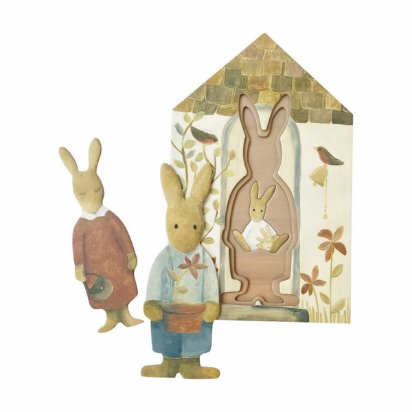 Egmont Toys- Multi layered Puzzle, Rabbits In A House