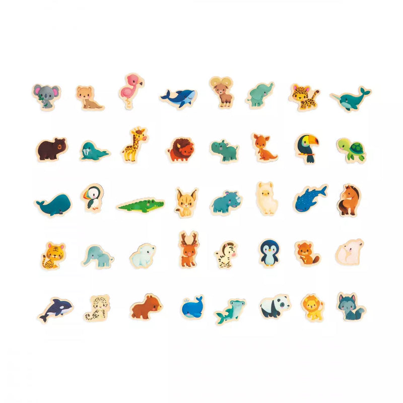 Janod - My Minikids Magnetic Puzzle, World Animals