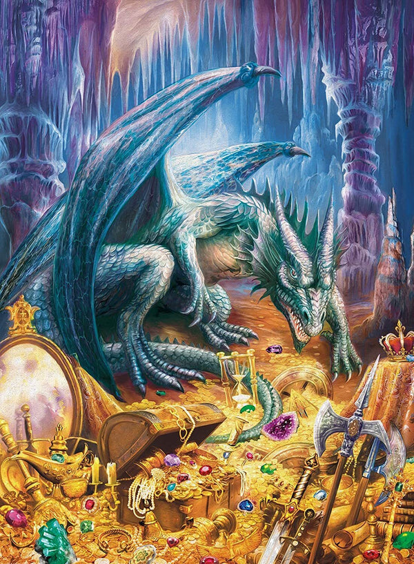 Ravensburger- Jigsaw Puzzle, 100 Pieces, Dragon’s Treasure
