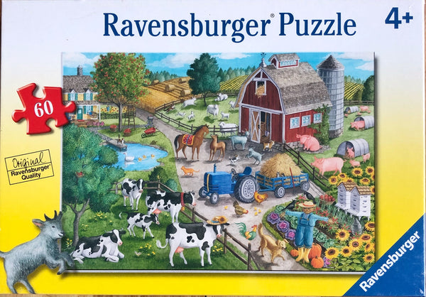 Detailed farm puzzle puzzle size 36 cm x 26 cm Made from sustainable material  Recommended age 4+ 