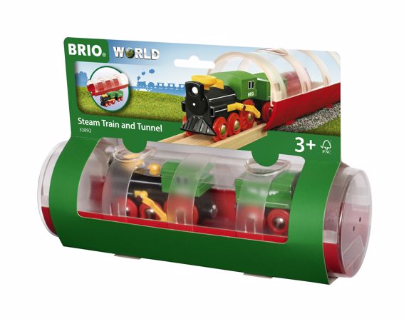 Brio - Steam Train & Tunnel 3 pieces