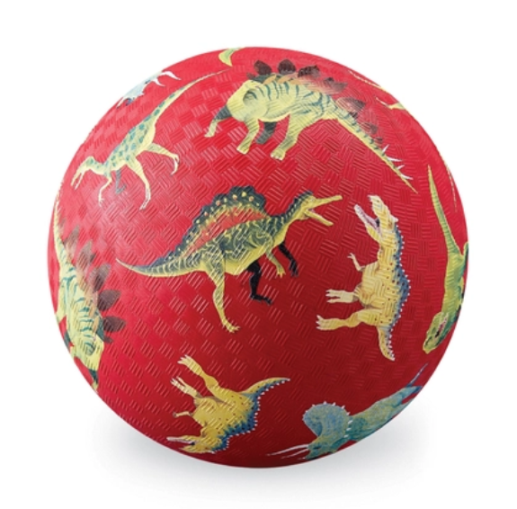 Crocodile Creek - Playground Ball 5 Inch, Dinosaur Red