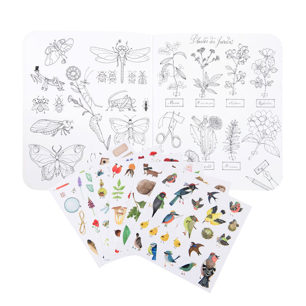 Moulin Roty -Botanist Coloring & Sticker Book
