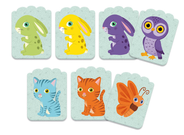 Djeco little match cards for the 2 year old matching game.