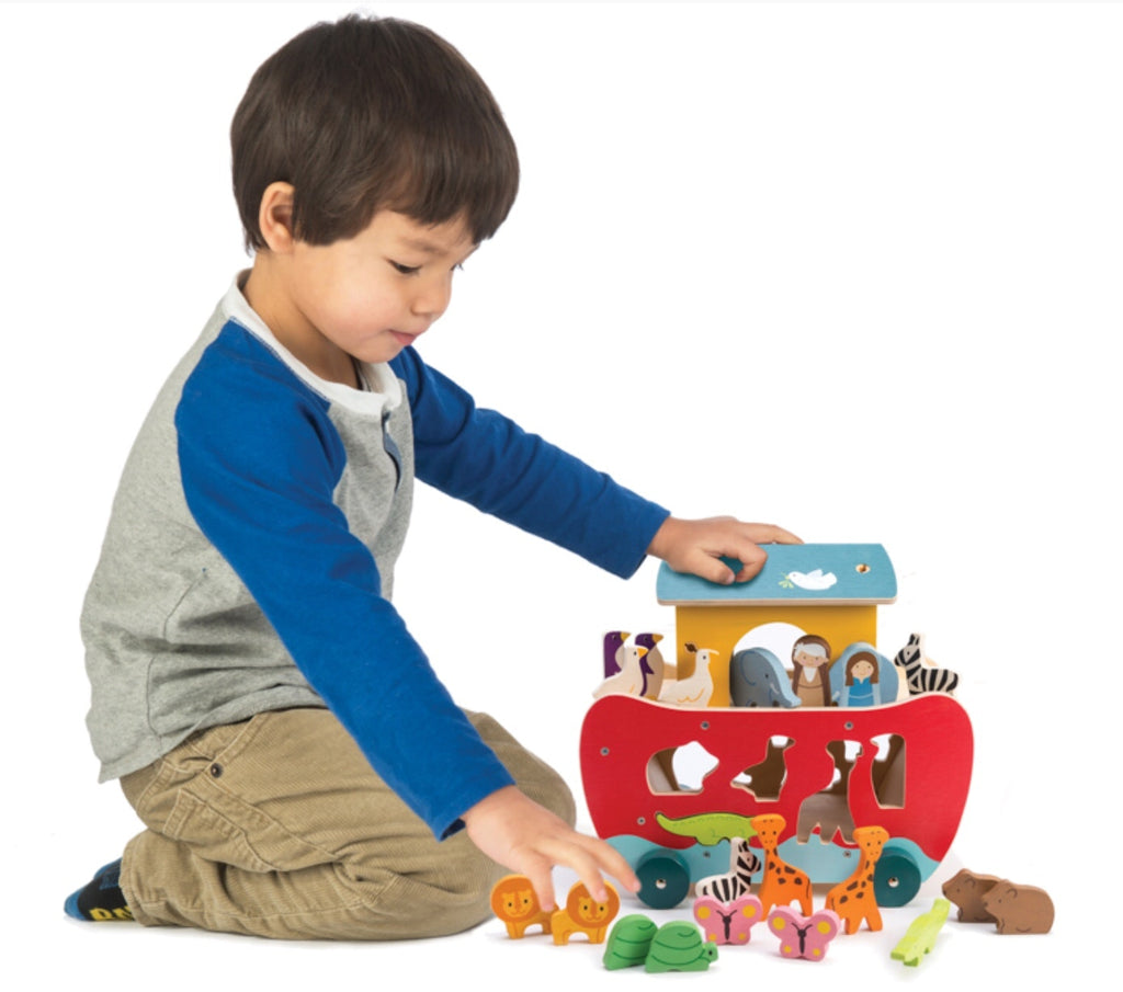 Tender Leaf Noah’s Shape Sorter Ark Wooden Toys Online Australia