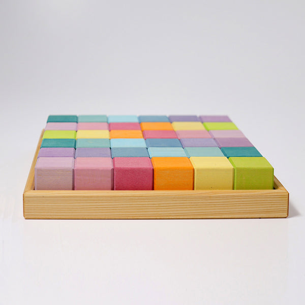 Grimm's - Square, 36 Cubes Pastel