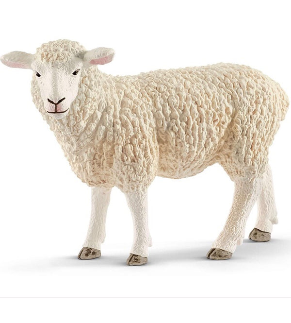 Schleich Sheep figurine features the cuddly wool that protects them from the cold in winter. Size height 7 cm,  length 9 cm , width 3 cm