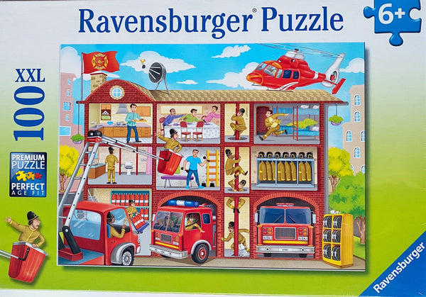 Ravensburger - Jigsaw Puzzle, 100 Pieces, Fire House Frenzy