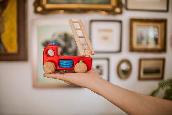 Bajo - Wooden Fire Engine with Hose