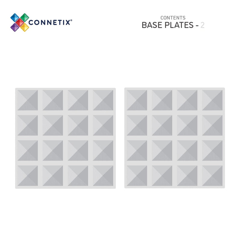 Connetix Tiles - Clear Base Plate 2 Pack