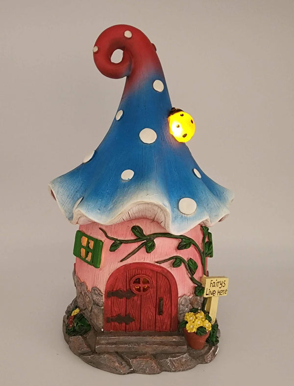 Cotton Candy Imports - Fairy House Blue Solar