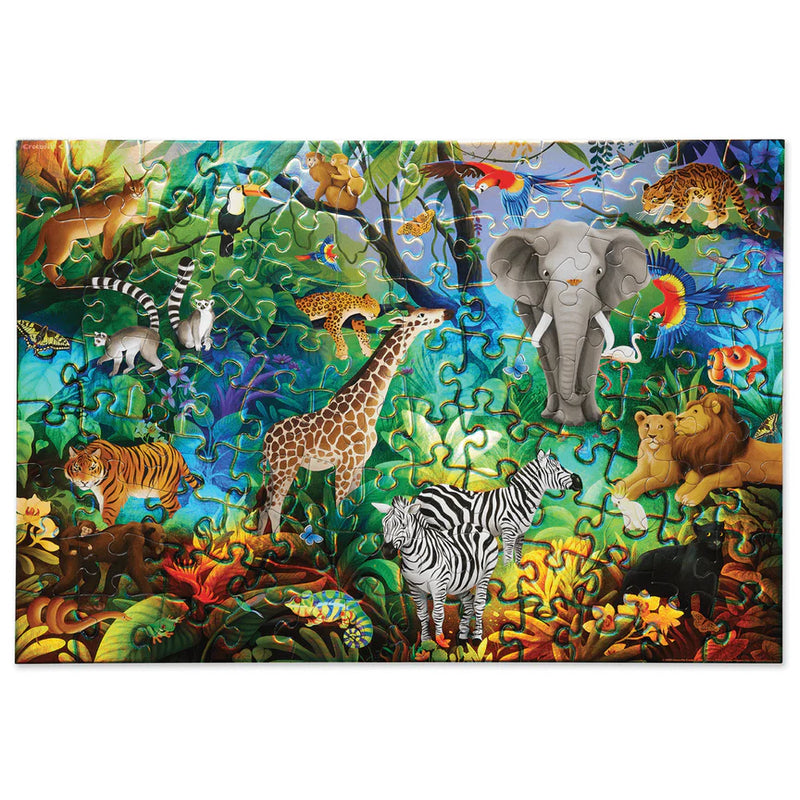 Crocodile Creek- Holographic Puzzle 100pc Jungle Paradise