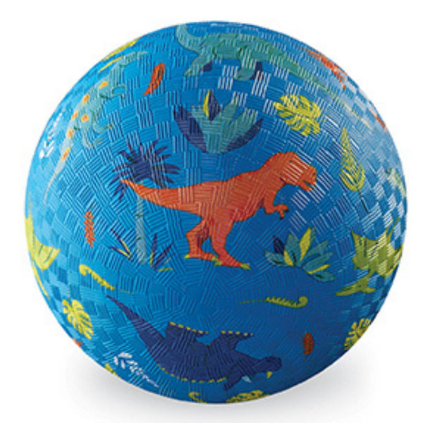 Crocodile Creek - Playground Ball 7 Inch, Dinosaur Land Blue