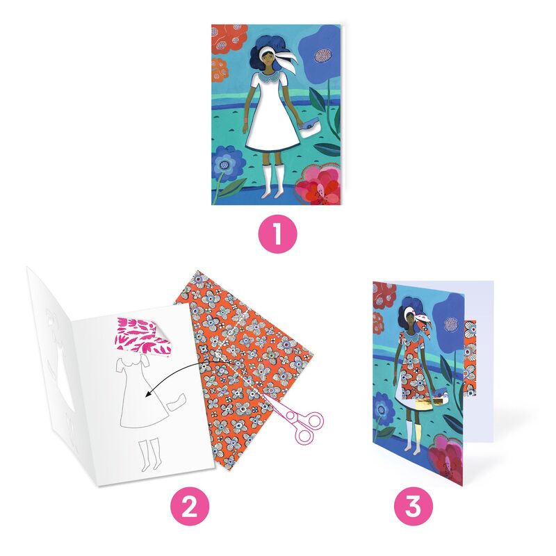 Djeco - Fashion Patterned Collage