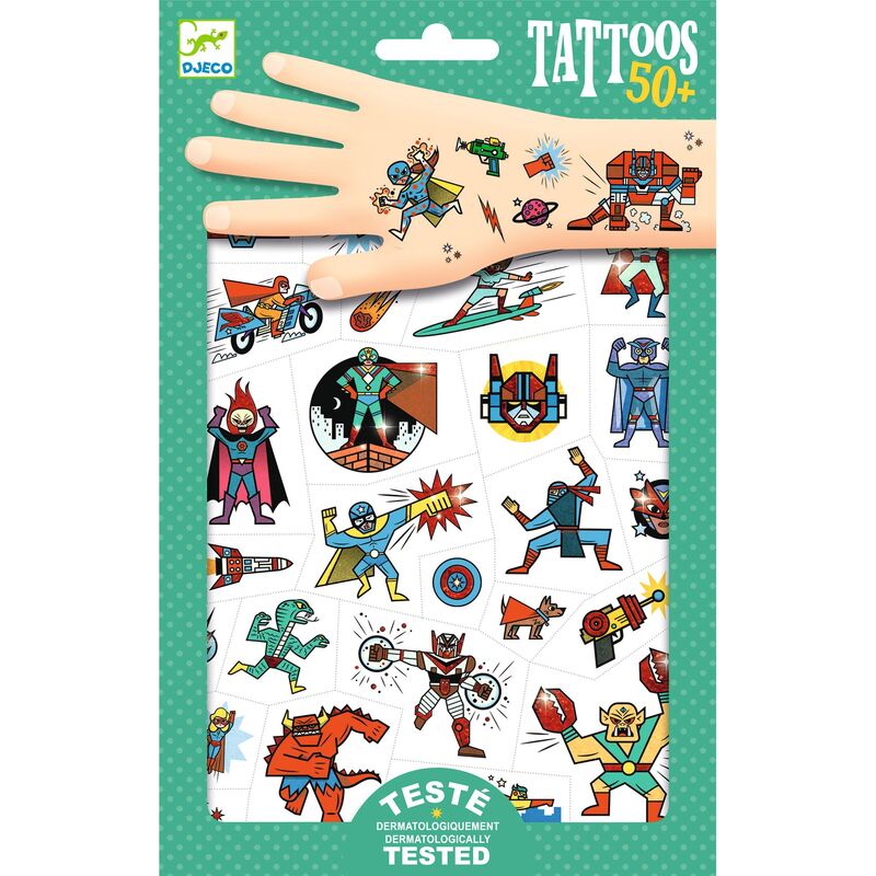 Djeco - Tattoos, Heroes vs Villains