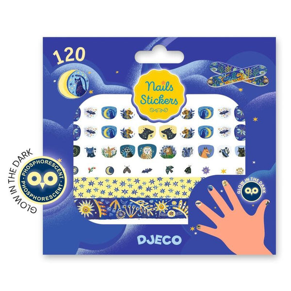 Djeco - Moonlight Glow in the Dark Nail Stickers