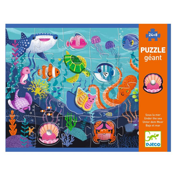 Djeco - Tactile Sea 32 Piece Giant Puzzle