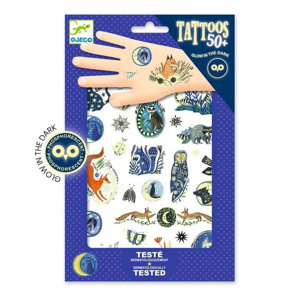 Djeco - Tattoos, Nighttime Glow in the Dark
