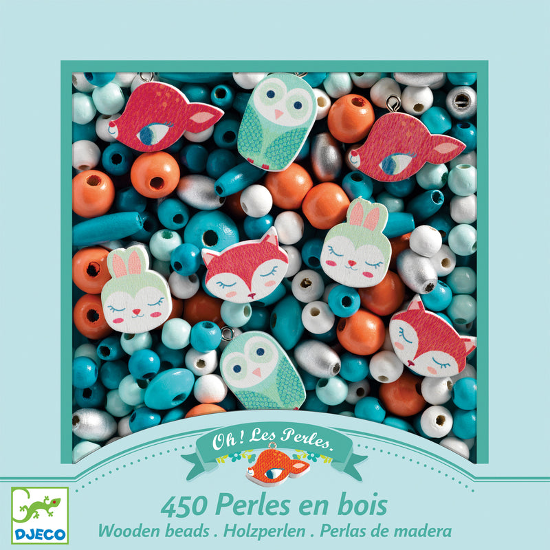 Djeco - Wooden Beads, Animals