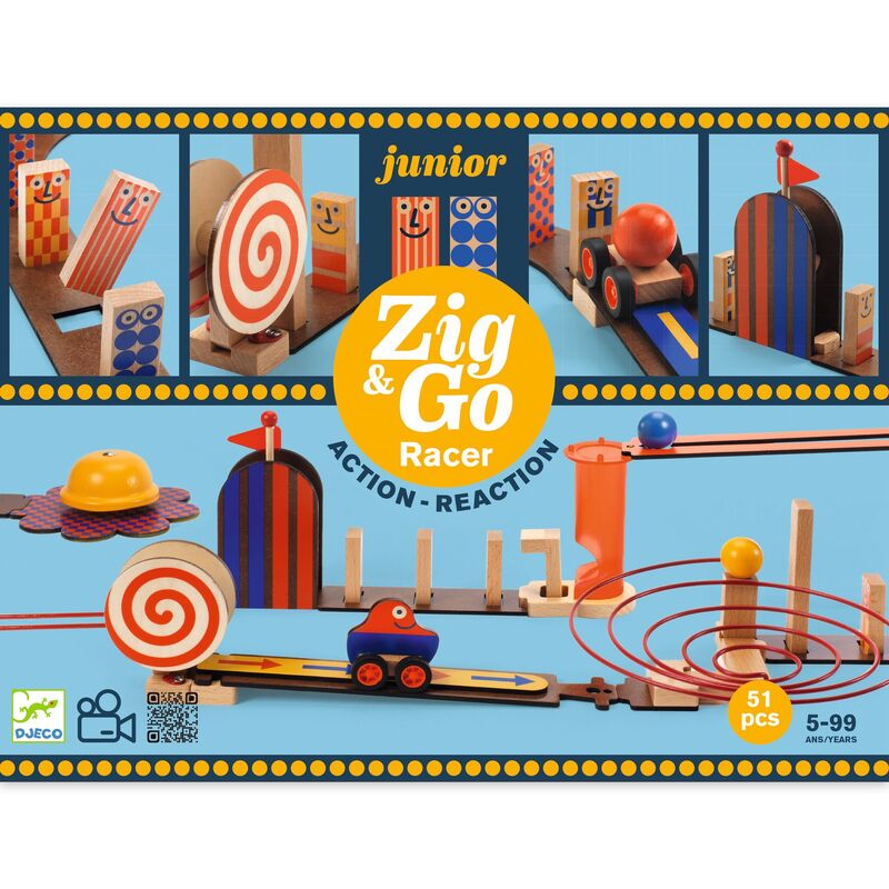 Djeco - Zig & Go Junior 51pc Racer Set