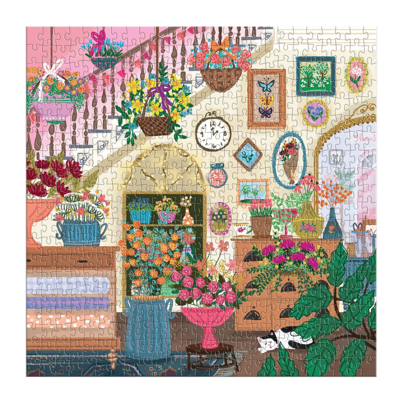 Galison Puzzle 500 Pezzi Flower Shop – Formato Scatola A Casa – Opera D'Arte Primaverile Di Joy Laforme