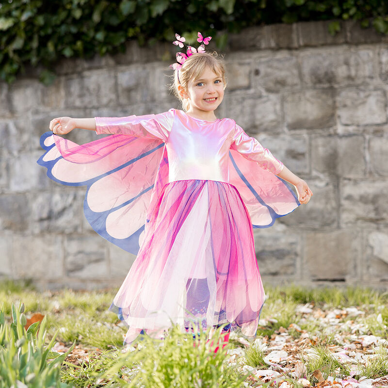 Great Pretenders - Pink Twirl Butterfly Dress with Wings