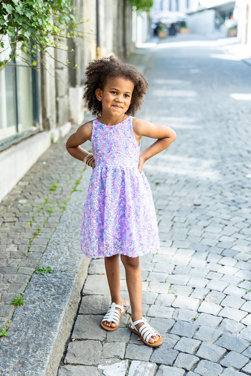 Great Pretenders- Purple Party Sequins Dress 5-6