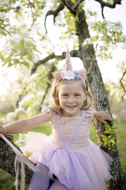 Great Pretenders - Pink Shimmer Unicorn Dress & Headband 3-4 years