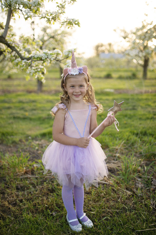 Great Pretenders - Pink Shimmer Unicorn Dress & Headband 3-4 years