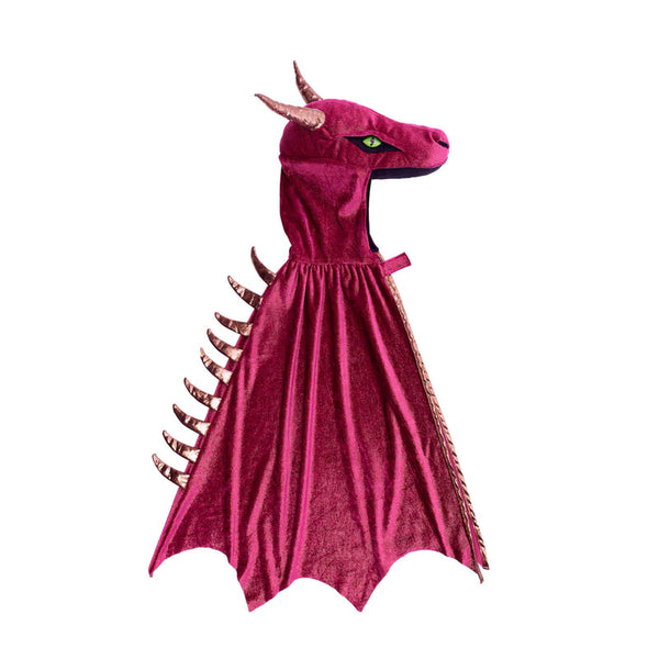 Great Pretenders - Starry Night Dragon Cape Costume in Burgundy and Copper 5-6 years