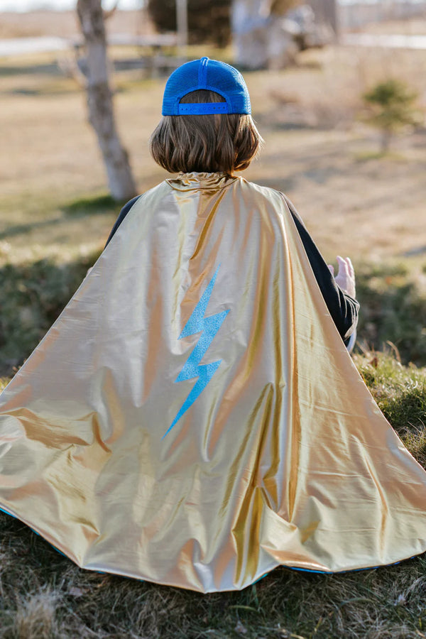 Great Pretenders- Blue Lightning Holographic Reversible Cape 5-6