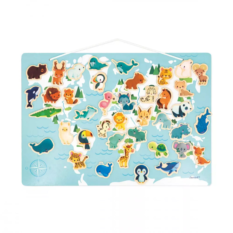 Janod - My Minikids Magnetic Puzzle, World Animals