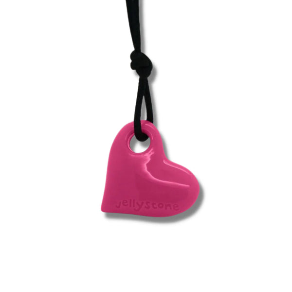Jellystone - Silicone Heart Pendant, Watermelon Pink