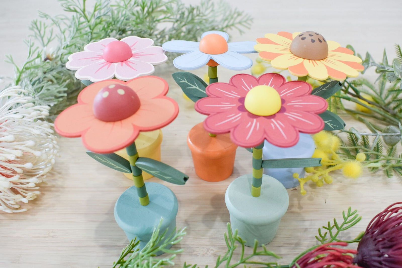 Kaper Kidz - Wooden Dancing Flower, Assorted Colours – Childplay