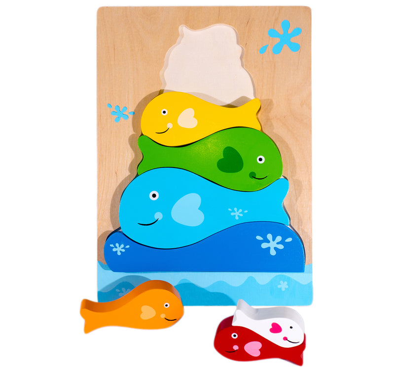 Kiddie Connect - Fish Stacker Puzzle