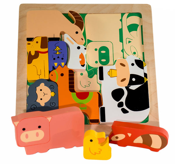 Kiddie Connect - Farm Animal Chunky Puzzle