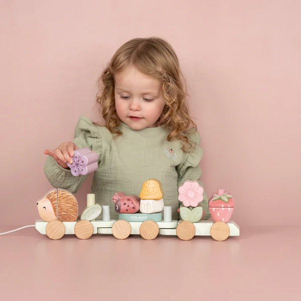 Little Dutch - Fairy Garden Stacking Train Hedgehog