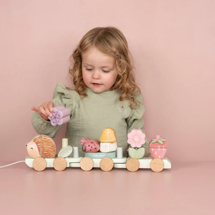 Little Dutch - Fairy Garden Stacking Train Hedgehog