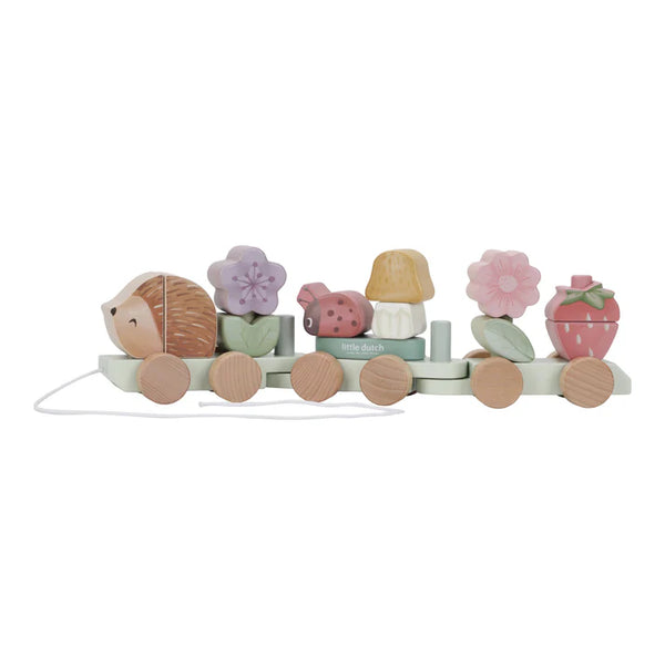 Little Dutch - Fairy Garden Stacking Train Hedgehog