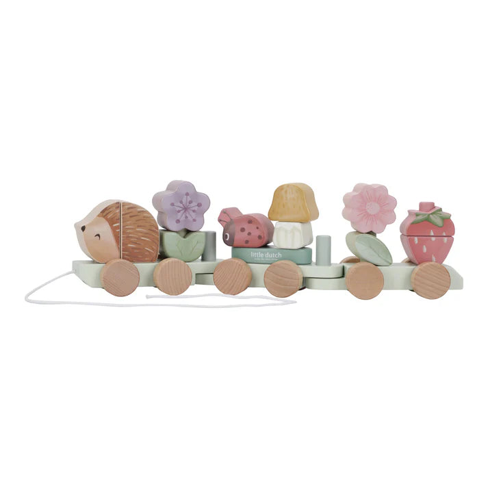 Little Dutch - Fairy Garden Stacking Train Hedgehog